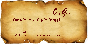 Osváth Györgyi névjegykártya